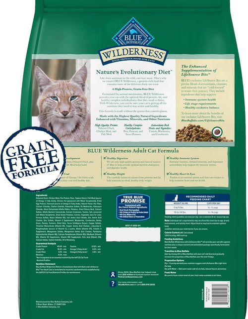 Load image into Gallery viewer, Blue Buffalo Wilderness High Protein Grain Free, Natural Adult Dry Cat Food
