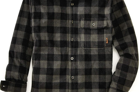 Mens Plaid Shirts for Men - Heavyweight Buffalo Plaid Fleece Shirt