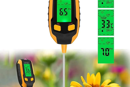 SmartGrow 4-in-1 Digital Soil Meter – Moisture, pH, Temperature & Sunlight Intensity for Perfect Plant Care