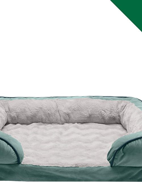 Load image into Gallery viewer, Replacement Pet Bed Cover - Plush Velvet Waves Perfect Comfort Sofa Washable Dog Bed Cover, Celadon Green, Jumbo plus (Xx-Large)
